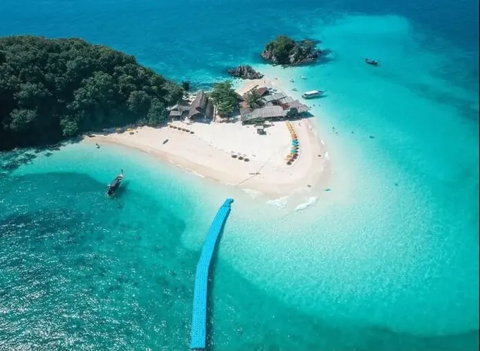 Framed Print : Aerial view of Koh Khai Nok in Phuket, Thailand Framed Print : Aerial view of Koh Khai Nok in Phuket, Thailand