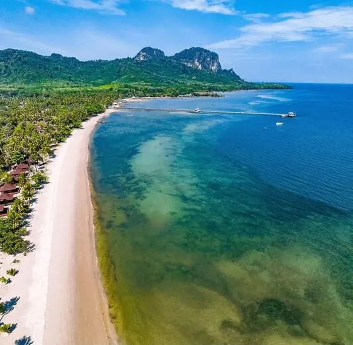Framed Print : Aerial view of koh Mook or koh Muk island, in Trang, Thailand Framed Print : Aerial view of koh Mook or koh Muk island, in Trang, Thailand