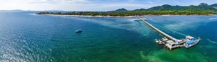 Framed Print : Aerial view of koh Mook or koh Muk island, in Trang, Thailand Framed Print : Aerial view of koh Mook or koh Muk island, in Trang, Thailand