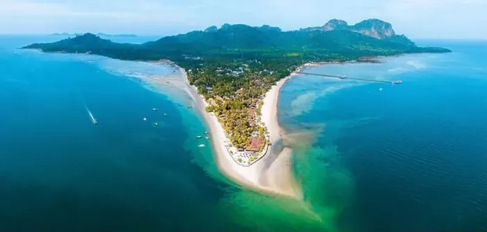 Framed Print : Aerial view of koh Mook or koh Muk island, in Trang, Thailand Framed Print : Aerial view of koh Mook or koh Muk island, in Trang, Thailand