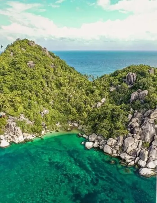 Framed Print : Aerial view of Koh Tao, Samui Province, Thailand, South east Asia Framed Print : Aerial view of Koh Tao, Samui Province, Thailand, South east Asia
