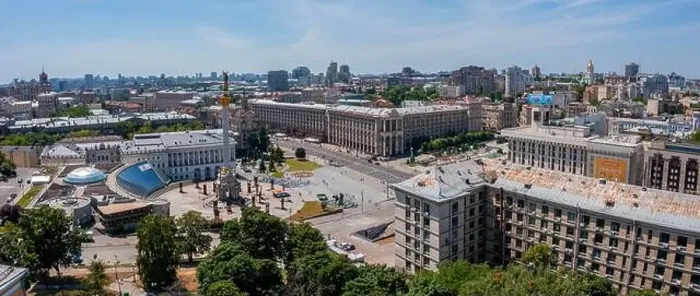 Framed Print : Aerial view of the Kyiv city. Beautiful streets near the city center Framed Print : Aerial view of the Kyiv city. Beautiful streets near the city center