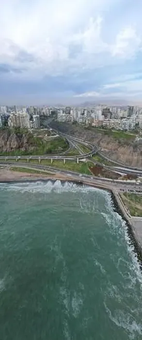 Framed Print : Aerial view of La Costa Verde and the Miraflores boardwalk in Lima Framed Print : Aerial view of La Costa Verde and the Miraflores boardwalk in Lima