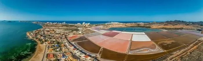 Framed Print : Aerial view of La Manga seaside spit of Mar Menor in the Region of Murcia Framed Print : Aerial view of La Manga seaside spit of Mar Menor in the Region of Murcia