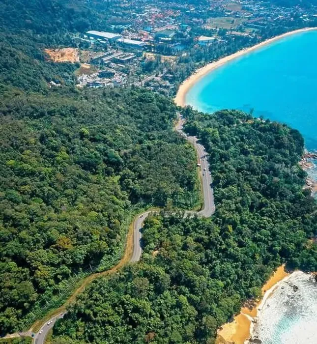 Framed Print : Aerial view of Laem Singh beach in Phuket, Thailand Framed Print : Aerial view of Laem Singh beach in Phuket, Thailand