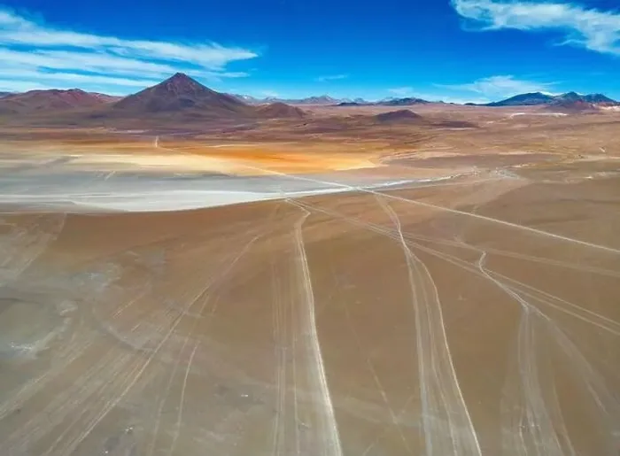 Framed Print : Aerial view of Laguna Colorada Framed Print : Aerial view of Laguna Colorada