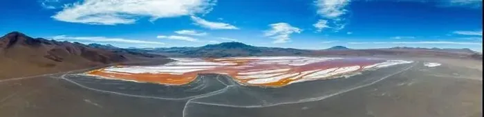 Framed Print : Aerial view of Laguna Colorada Framed Print : Aerial view of Laguna Colorada