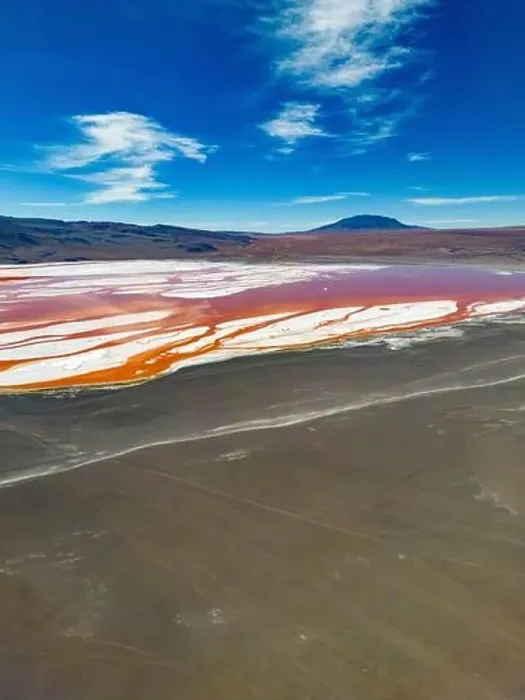Framed Print : Aerial view of Laguna Colorada Framed Print : Aerial view of Laguna Colorada