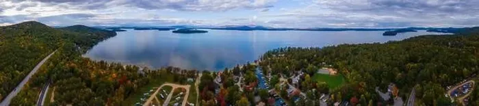 Framed Print : Aerial view of Lake Winnipesaukee in fall with Ossipee Mountains at the background Framed Print : Aerial view of Lake Winnipesaukee in fall with Ossipee Mountains at the background