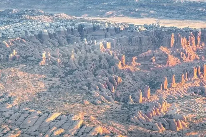 Framed Print : Aerial view on the landscape of the Arches National Park, Utah Framed Print : Aerial view on the landscape of the Arches National Park, Utah