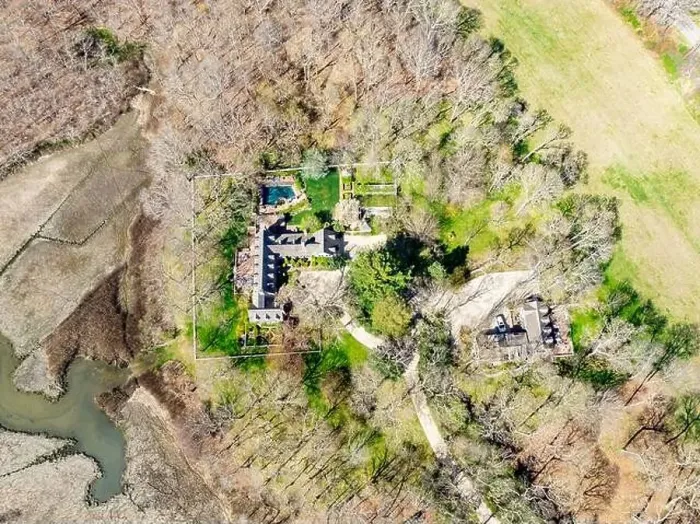 Framed Print : aerial view of a large estate at 145 scotts road, southampton, ny Framed Print : aerial view of a large estate at 145 scotts road, southampton, ny