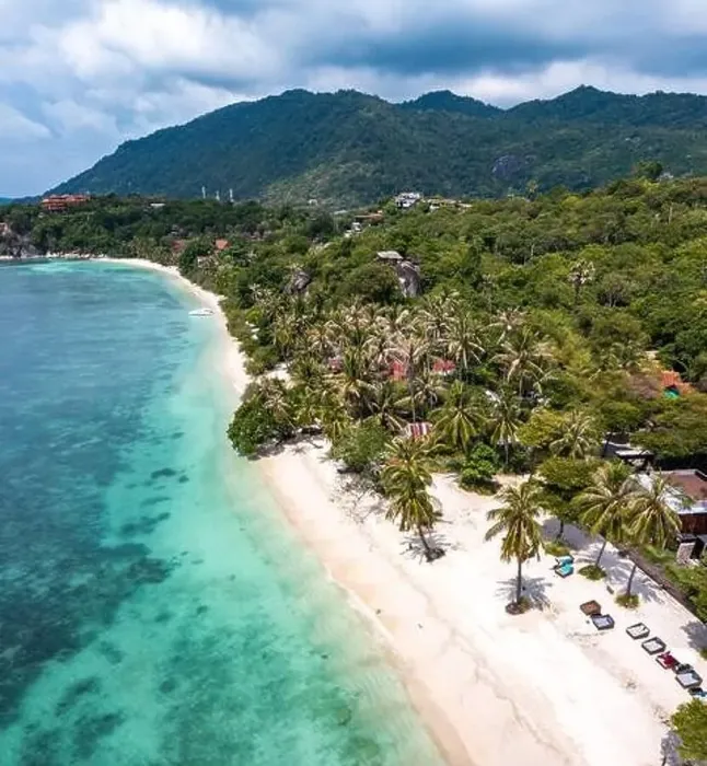 Framed Print : Aerial view of Leela Beach in koh Phangan, Thailand Framed Print : Aerial view of Leela Beach in koh Phangan, Thailand