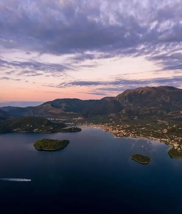 Framed Print : An aerial view of Lefkada, Greece
