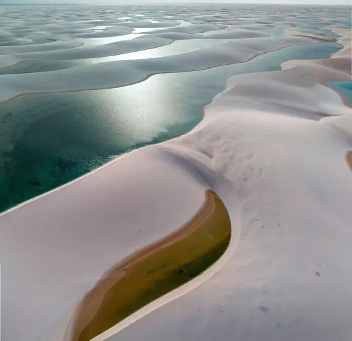 Framed Print : Aerial view of Lencois Maranhenses Framed Print : Aerial view of Lencois Maranhenses