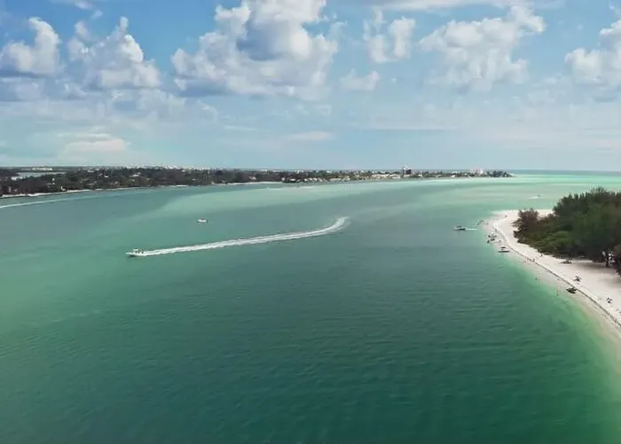 Framed Print : Aerial view of Lido key near Sarasota Florida. Drone Shot Framed Print : Aerial view of Lido key near Sarasota Florida. Drone Shot