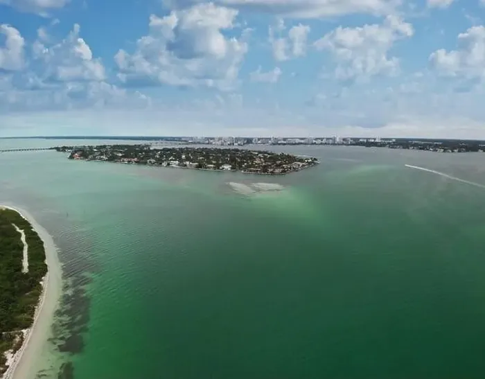 Framed Print : Aerial view of Lido key near Sarasota Florida. Drone Shot Framed Print : Aerial view of Lido key near Sarasota Florida. Drone Shot