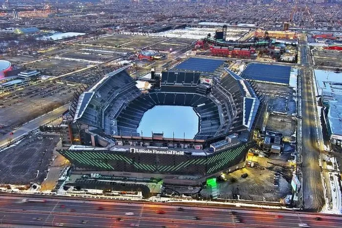 Framed Print : Aerial View of Lincoln Financial Field with Citizen's Bank Park in the Background Framed Print : Aerial View of Lincoln Financial Field with Citizen's Bank Park in the Background
