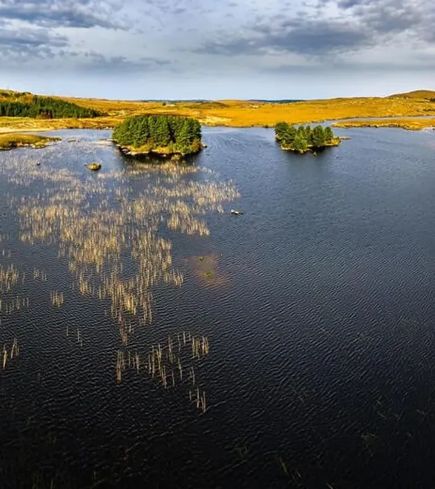 Framed Print : Aerial view of Loch Mhin Leic na Leabhar - Meenlecknalore Lough - close to Dungloe in County Donegal, Ireland Framed Print : Aerial view of Loch Mhin Leic na Leabhar - Meenlecknalore Lough - close to Dungloe in County Donegal, Ireland