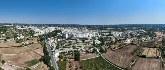 Framed Print : Aerial view of Locorotondo, a characteristic old town near Bari, Puglia, Italy Framed Print : Aerial view of Locorotondo, a characteristic old town near Bari, Puglia, Italy