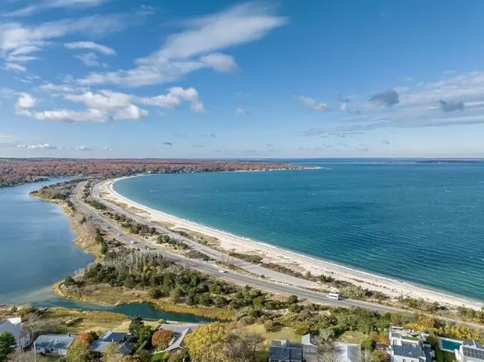 Framed Print : Aerial view of Long Beach and noyack bay Framed Print : Aerial view of Long Beach and noyack bay