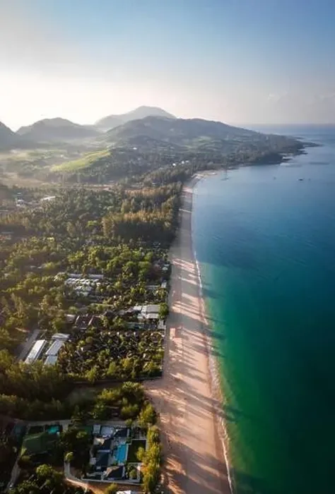 Framed Print : Aerial view of Long Beach at sunset, in Koh Lanta, Krabi, Thailand Framed Print : Aerial view of Long Beach at sunset, in Koh Lanta, Krabi, Thailand