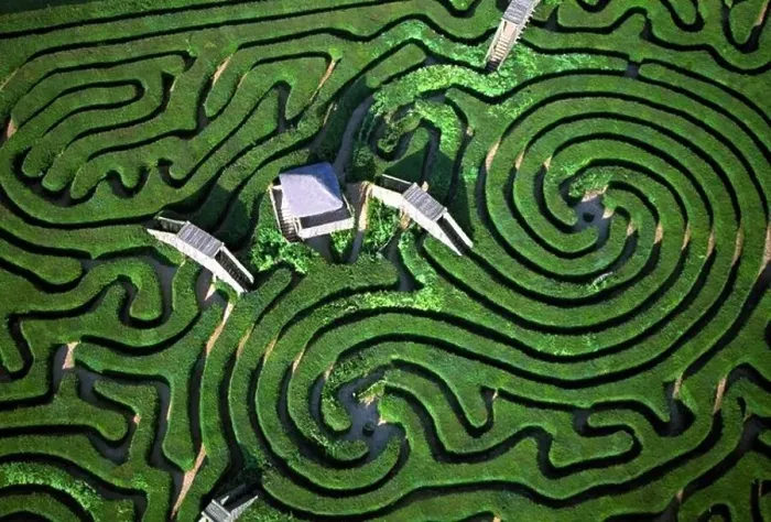 Framed Print : Aerial view of Longleat maze Framed Print : Aerial view of Longleat maze