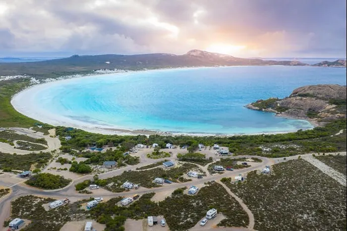 Framed Print : Aerial view of Lucky Bay in Cape Le Grand National Park near Esperance at Western Australia, Australia. Australian tourism, landscape, or nature trave Framed Print : Aerial view of Lucky Bay in Cape Le Grand National Park near Esperance at Western Australia, Australia. Australian tourism, landscape, or nature trave