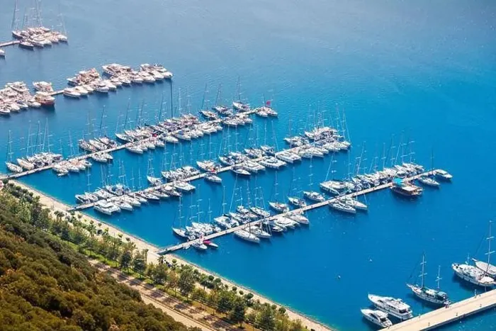 Framed Print : Aerial view of the luxurious marina port with expensive parked yachts and cruise boats Framed Print : Aerial view of the luxurious marina port with expensive parked yachts and cruise boats