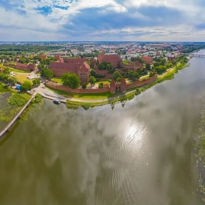 Framed Print : Aerial view of Malbork Teutonic order castle in Poland Framed Print : Aerial view of Malbork Teutonic order castle in Poland