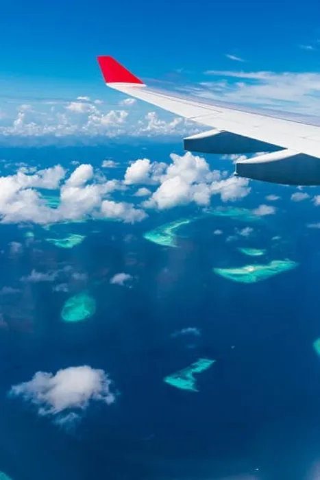 Framed Print : Aerial view on Maldives island Framed Print : Aerial view on Maldives island