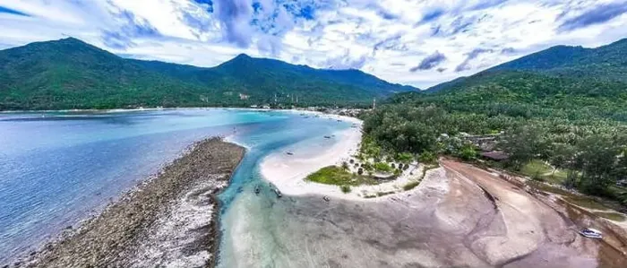 Framed Print : Aerial view of Malibu beach in Koh Phangan, Thailand Framed Print : Aerial view of Malibu beach in Koh Phangan, Thailand
