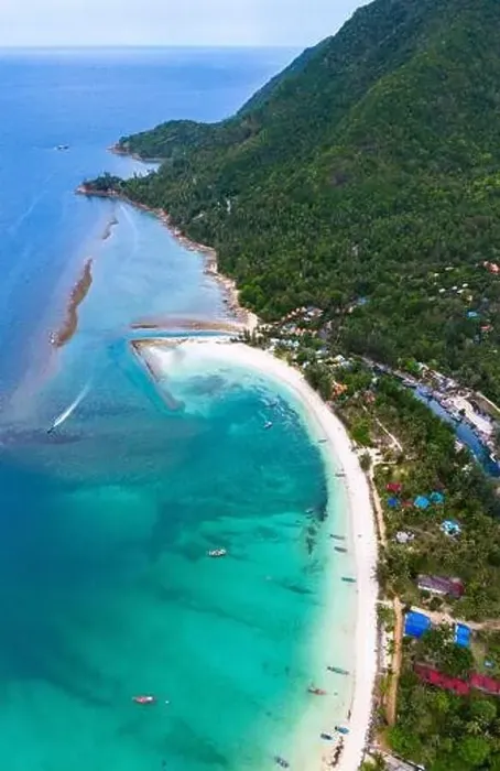 Framed Print : Aerial view of Malibu beach in Koh Phangan, Thailand