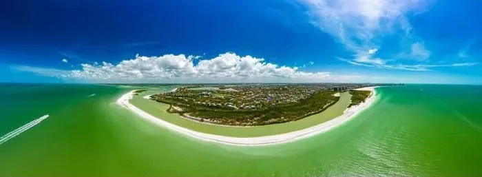 Framed Print : Aerial View of Marco Island, a popular tourist beach town in Florida Framed Print : Aerial View of Marco Island, a popular tourist beach town in Florida
