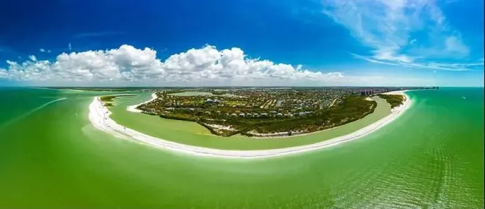 Framed Print : Aerial View of Marco Island, a popular tourist beach town in Florida Framed Print : Aerial View of Marco Island, a popular tourist beach town in Florida