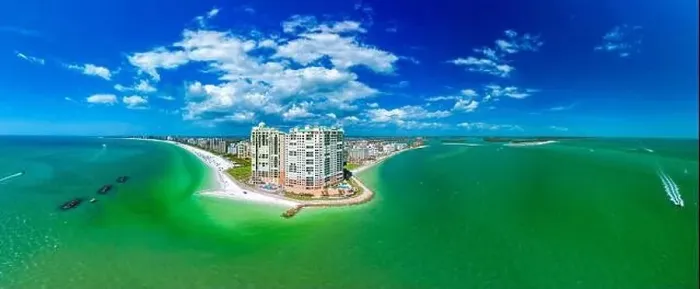 Framed Print : Aerial View of Marco Island, a popular tourist beach town in Florida Framed Print : Aerial View of Marco Island, a popular tourist beach town in Florida
