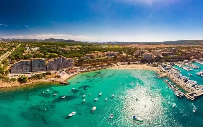 Framed Print : Aerial view, marina Port Adriano, El Toro, region Santa Ponca, Majorca, Balearic Islands, Spain Framed Print : Aerial view, marina Port Adriano, El Toro, region Santa Ponca, Majorca, Balearic Islands, Spain