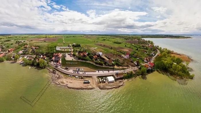 Framed Print : Aerial view of Marina Sniardwy in Nowe Guty village, Poland Framed Print : Aerial view of Marina Sniardwy in Nowe Guty village, Poland