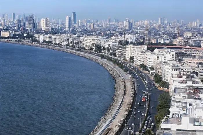 Framed Print : Aerial view of Marine Drive Queen's Necklace, Bombay Mumbai, Maharashtra, India Framed Print : Aerial view of Marine Drive Queen's Necklace, Bombay Mumbai, Maharashtra, India