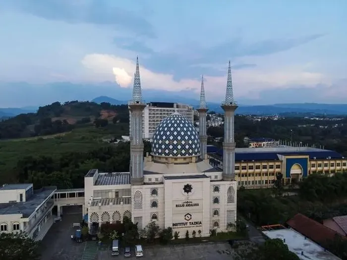 Framed Print : Aerial view of modern Andalusia Mosque in bogor. Bogor, May 31, 2021 Framed Print : Aerial view of modern Andalusia Mosque in bogor. Bogor, May 31, 2021