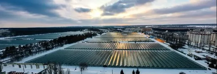 Framed Print : Aerial view of modern glass greenhouses in winter Framed Print : Aerial view of modern glass greenhouses in winter