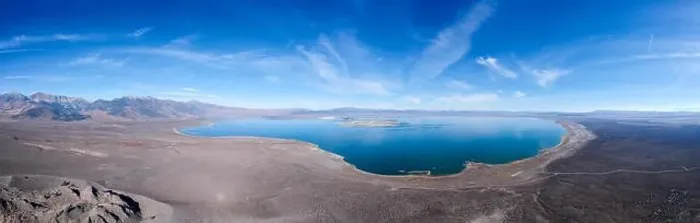 Framed Print : Aerial view of Mono Lake in California, USA Framed Print : Aerial view of Mono Lake in California, USA