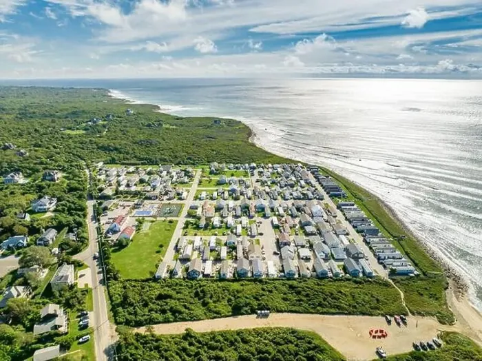 Framed Print : Aerial view of Montauk Shores Condominiums and vicinity Framed Print : Aerial view of Montauk Shores Condominiums and vicinity