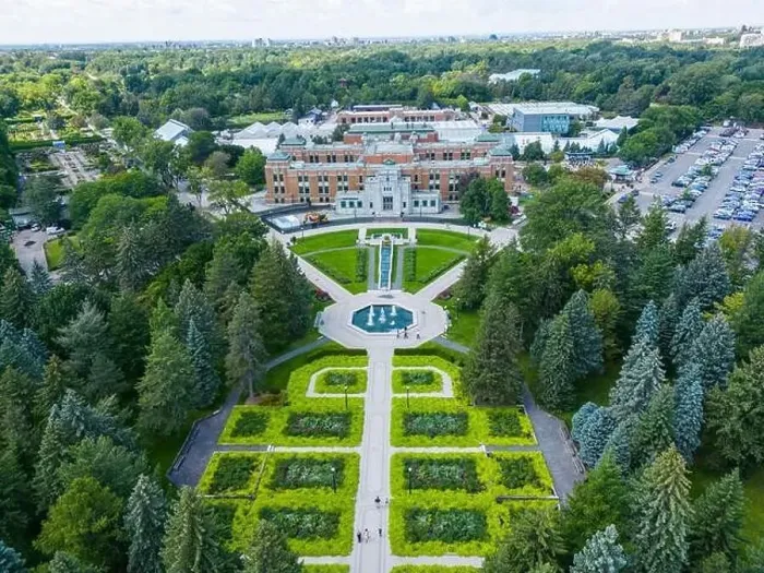 Framed Print : Aerial view of Montreal Botanical Garden in summer Framed Print : Aerial view of Montreal Botanical Garden in summer