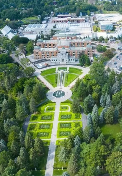 Framed Print : Aerial view of Montreal Botanical Garden in summer Framed Print : Aerial view of Montreal Botanical Garden in summer