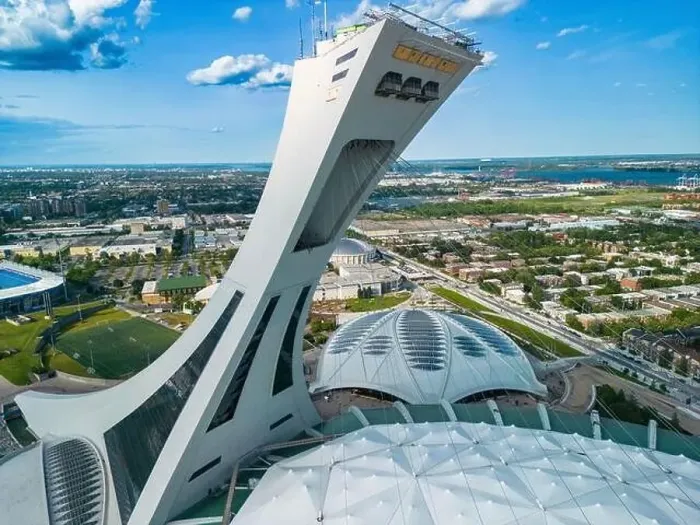 Framed Print : Aerial view of Montreal Olympic Stadium Framed Print : Aerial view of Montreal Olympic Stadium