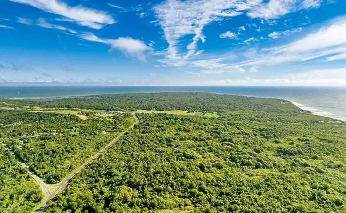 Framed Print : Aerial view of Montuak point Framed Print : Aerial view of Montuak point