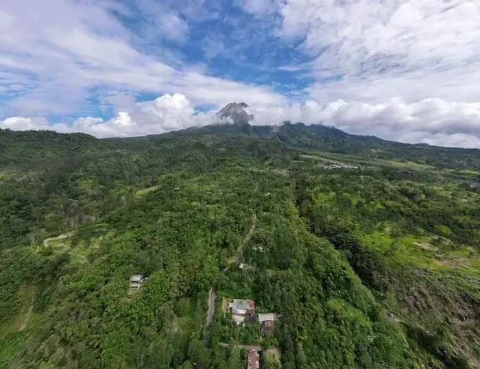 Framed Print : Aerial view of Mount Merapi Landscape with rice field and village in Yogyakarta, Indonesia Volcano Landscape View Framed Print : Aerial view of Mount Merapi Landscape with rice field and village in Yogyakarta, Indonesia Volcano Landscape View