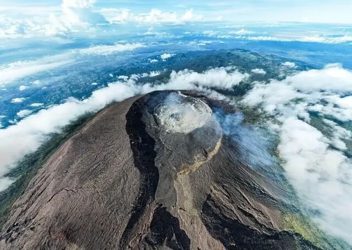 Framed Print : Aerial view of Mount Slamet or Gunung Slamet is an active stratovolcano in the Purbalingga Regency Framed Print : Aerial view of Mount Slamet or Gunung Slamet is an active stratovolcano in the Purbalingga Regency