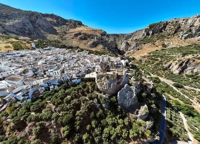Framed Print : aerial view of the municipality of Zuheros in the province of Cordoba, Andalusia Framed Print : aerial view of the municipality of Zuheros in the province of Cordoba, Andalusia