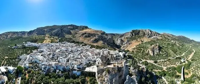 Framed Print : aerial view of the municipality of Zuheros in the province of Cordoba, Andalusia Framed Print : aerial view of the municipality of Zuheros in the province of Cordoba, Andalusia